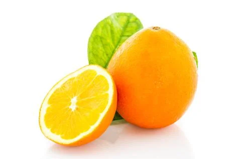 Orange fruit isolated Stock Photos