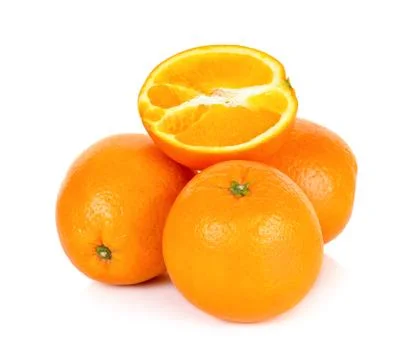Orange fruit isolated Stock Photos