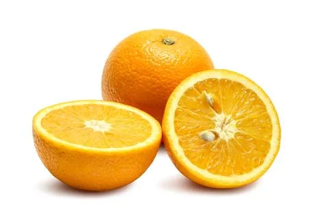 Orange fruit isolated Stock Photos