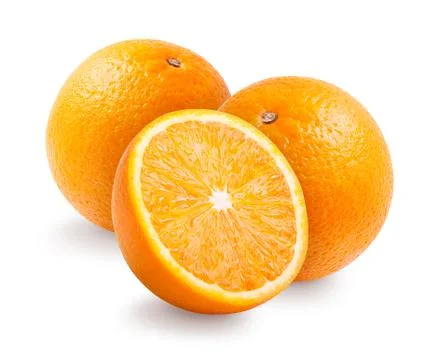 Orange fruit isolated Stock Photos
