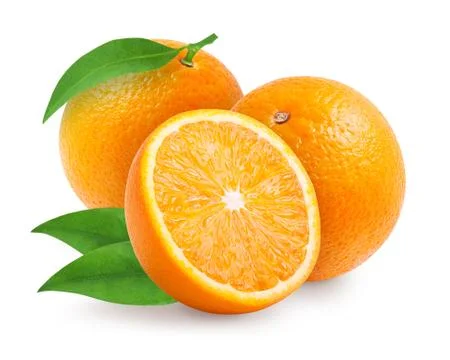 Orange fruit isolated Stock Photos