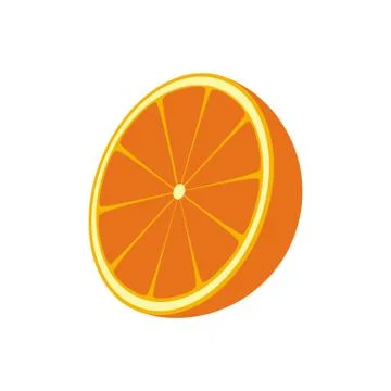 Orange fruit isolated vector icon Stock Illustration