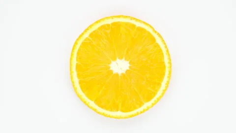 Orange fruit isolated on white background, rotate. 4K UHD video Stockbeeldmateriaal 164887517