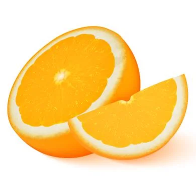 Orange fruit isolated on white background. Vector illustration Stock Illustration