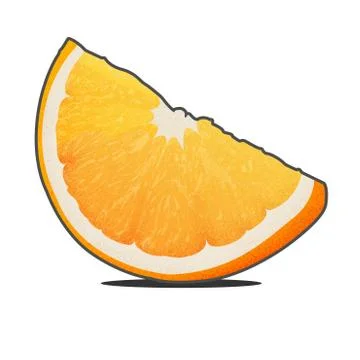 Orange fruit isolated on white background. Stock Illustration