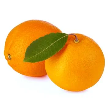Orange fruit isolated on white background Stock Photos
