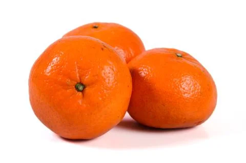 Orange fruit isolated on white background Stockfoto's
