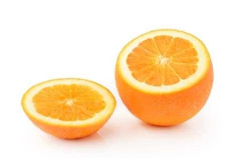 Orange fruit isolated on white background Stock Photos
