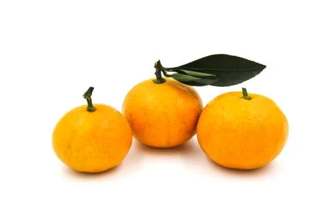 Orange fruit isolated on white background. Stock Photos