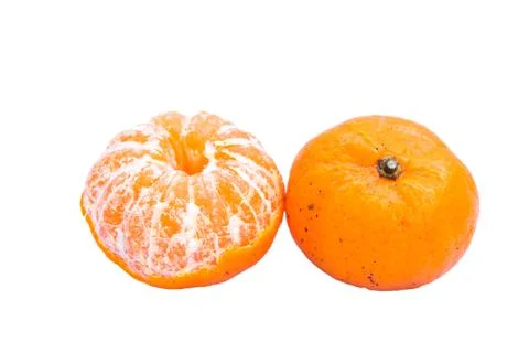 Orange fruit isolated on white background Foto stock