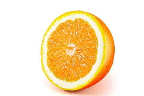 Orange fruit isolated on white background Stock Photos