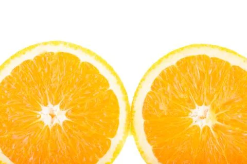 Orange fruit isolated on white background Stock Photos