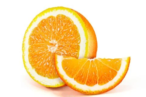 Orange fruit isolated on white background Stock Photos