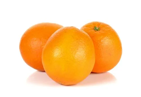 Orange fruit isolated on the white background Stock Photos