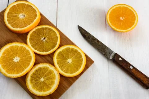 Orange fruit isolated on white background Foto stock