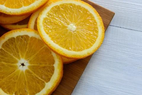 Orange fruit isolated on white background Foto stock