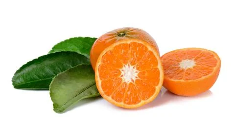 Orange fruit isolated on the white background Stock Photos