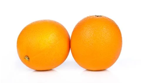 Orange fruit isolated on white background Stock Photos