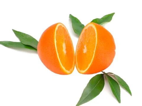Orange fruit isolated on white background Stock Photos
