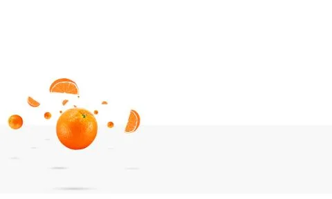 Orange fruit isolated on white background Stock Photos