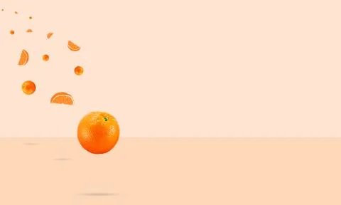 Orange fruit isolated on white background Stock Photos