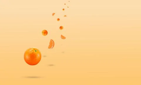 Orange fruit isolated on white background Stock Photos
