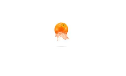 Orange fruit isolated on white background Stock Photos