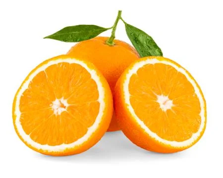 Orange fruit isolated on white background Stock Photos