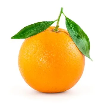 Orange fruit isolated on white background Stock Photos