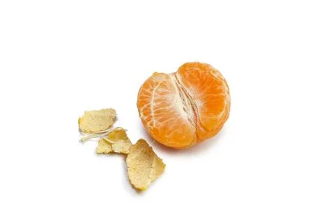 Orange fruit isolated on white background. Stock Photos