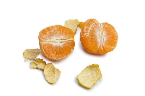 Orange fruit isolated on white background. Stock Photos