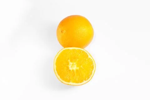 Orange fruit isolated on white background Stock Photos