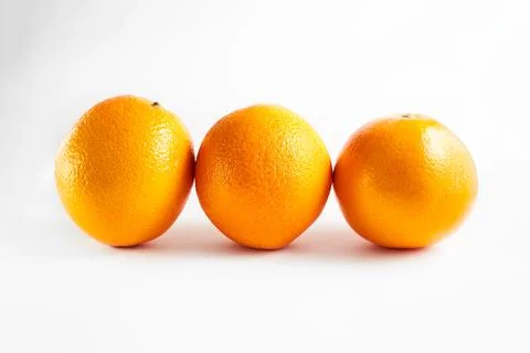 Orange fruit isolated on white background Stock Photos
