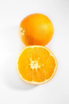 Orange fruit isolated on white background Stock Photos
