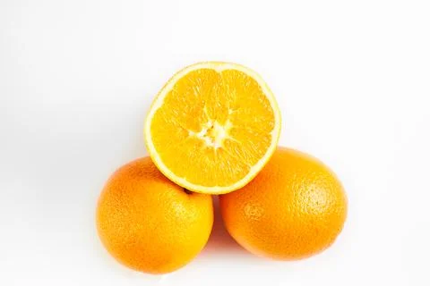 Orange fruit isolated on white background Foto stock