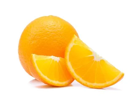 Orange fruit isolated on white background Stock Photos
