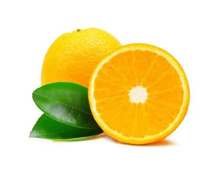 Orange fruit isolated on white background Foto stock