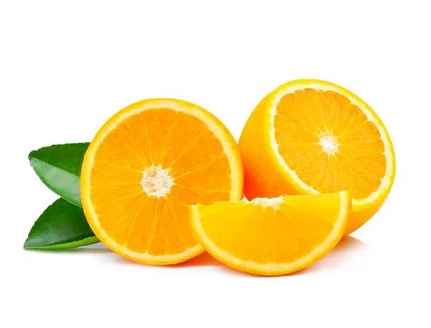 Orange fruit isolated on white background Foto stock