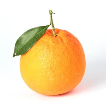 Orange fruit isolated on white Stock Photos