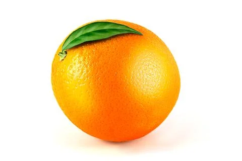 Orange fruit isolated on white Stock Photos