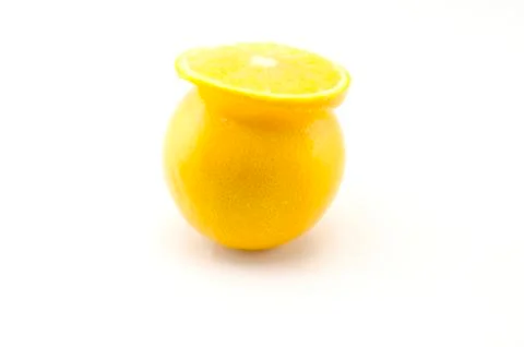 Orange fruit isolated on white Stock Photos