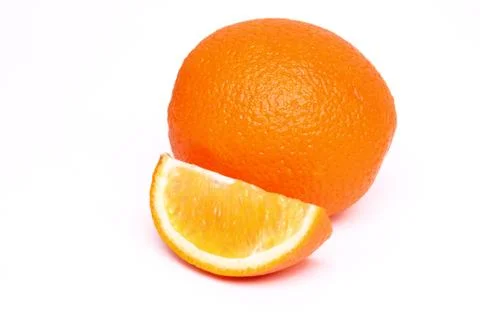 Orange fruit isolated on white Stock Photos