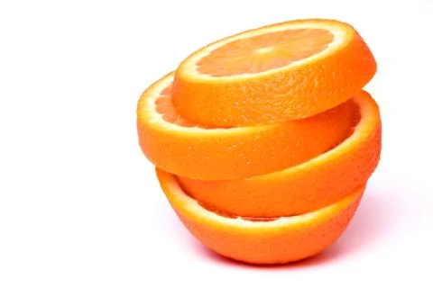 Orange fruit isolated on white Foto stock