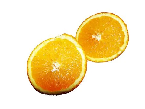 Orange fruit isolated on white Stock Photos