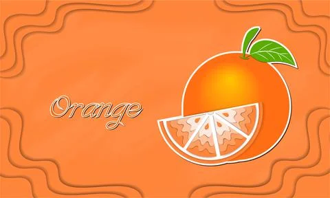Orange fruit with leaf icon. Poster Advertisement Flyers Vector Illustration Stock Illustration