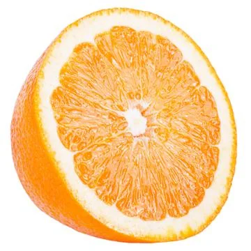 Orange fruit with leaf isolated on white Stock Photos