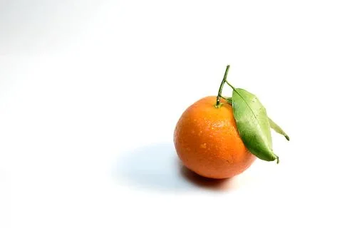 Orange Fruit with Leaves Stock Photos