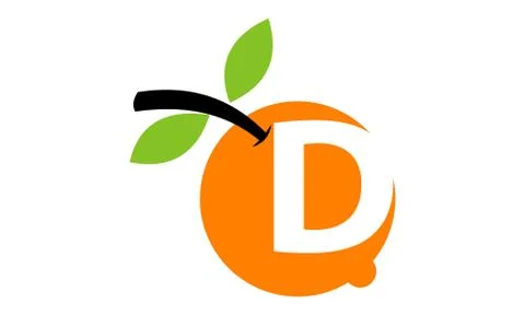 Orange Fruit Letter D Stock-Illustration
