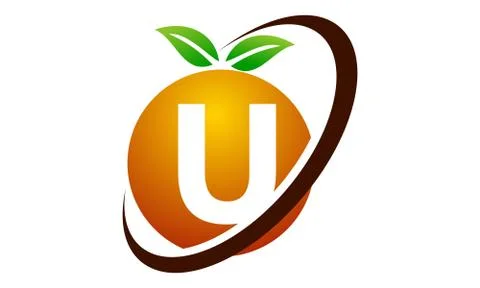 Orange Fruit Letter U Stock-Illustration