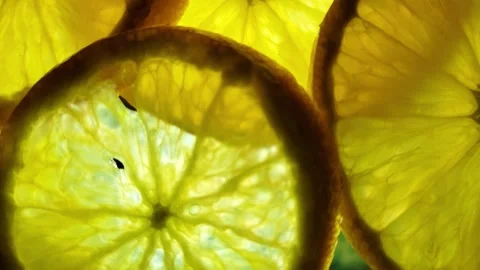 Orange Fruit light macro shot, Orange their intricate textures Video stock 295334957